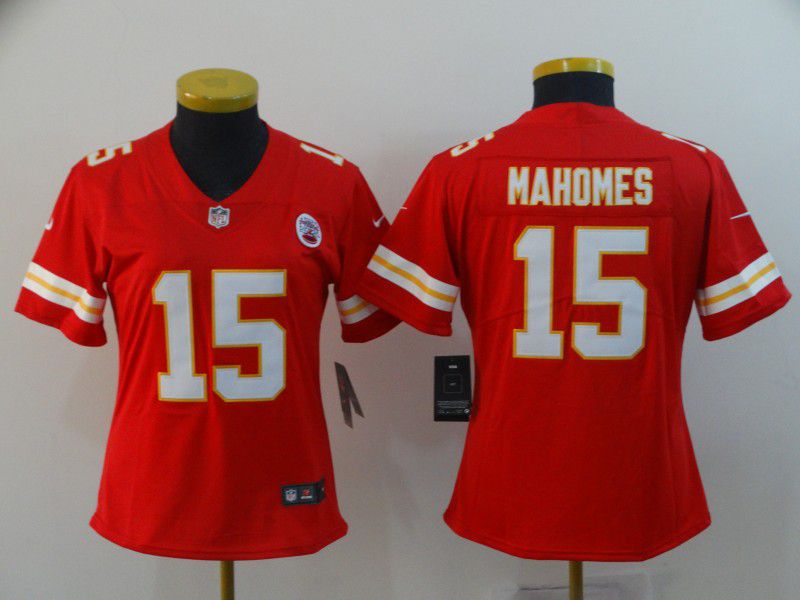 Women Kansas City Chiefs 15 Mahomes Red Nike Vapor Untouchable Limited NFL Jersey